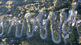 Winding Road in Enshi