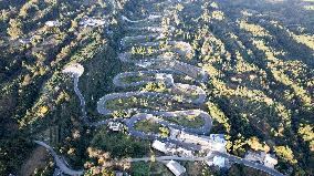 Winding Road in Enshi