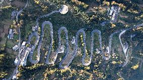 Winding Road in Enshi