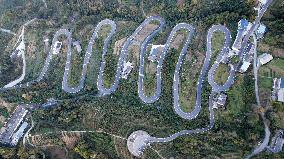 Winding Road in Enshi