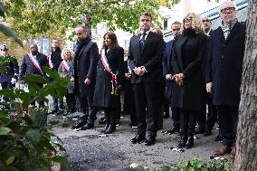 Tribute To Victims At La Bonne Biere - Paris