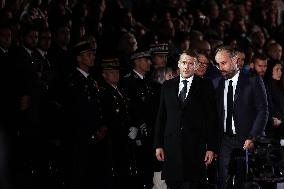 Ceremony Marking The 10th Anniversary Of The Attacks In 2015 - Paris