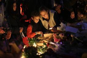 Tribute To Victims At Place De LA Republique - Paris