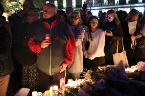 Tribute To Victims At Place De LA Republique - Paris