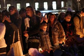Tribute To Victims At Place De LA Republique - Paris