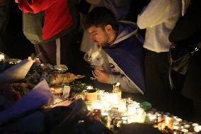 Tribute To Victims At Place De LA Republique - Paris