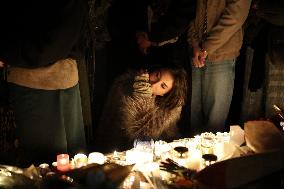 Tribute To Victims At Place De LA Republique - Paris