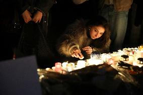 Tribute To Victims At Place De LA Republique - Paris