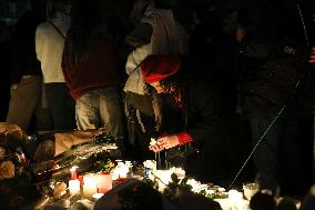 Tribute To Victims At Place De LA Republique - Paris