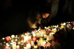 Tribute To Victims At Place De LA Republique - Paris