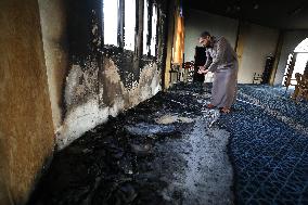 Fire At Mosque In Salfit - Palestine