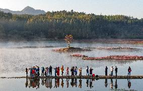 Morning Mist Creates Scenic Views In Yixian - China