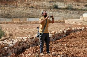 Palestinians Protest Against Israeli Settlers Near Hebron - Palestine