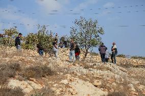 Palestinians Protest Against Israeli Settlers Near Hebron - Palestine