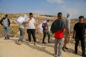 Palestinians Protest Against Israeli Settlers Near Hebron - Palestine