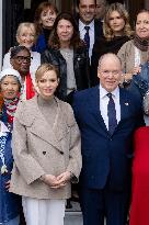 NO TABLOID - Monaco National Day Gifts Distribution at the Red Cross