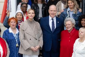 NO TABLOID - Monaco National Day Gifts Distribution at the Red Cross