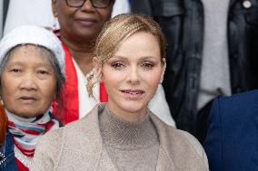 NO TABLOID - Monaco National Day Gifts Distribution at the Red Cross