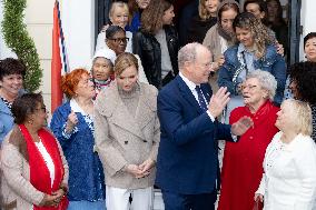 NO TABLOID - Monaco National Day Gifts Distribution at the Red Cross