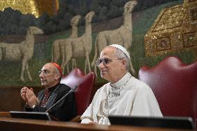 Pope Leo XIV At 2025-2026 Academic Year Opening Of The Aula Magna Of The Pontifical Lateran University - Rome