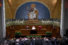 Pope Leo XIV At 2025-2026 Academic Year Opening Of The Aula Magna Of The Pontifical Lateran University - Rome