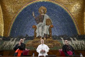 Pope Leo XIV At 2025-2026 Academic Year Opening Of The Aula Magna Of The Pontifical Lateran University - Rome