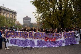 Student Protest Against Meloni And Climate Action - Mila