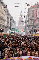 Student Protest Against Meloni And Climate Action - Mila