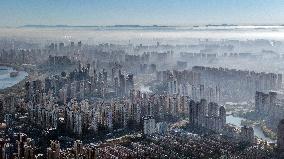 Skyscrapers Amid Mist - China