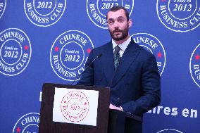 Exclusive - Louis Sarkozy at Chinese Business Club Lunch - Paris