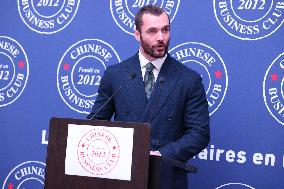 Exclusive - Louis Sarkozy at Chinese Business Club Lunch - Paris