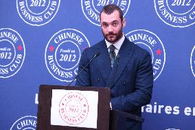 Exclusive - Louis Sarkozy at Chinese Business Club Lunch - Paris