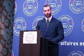 Exclusive - Louis Sarkozy at Chinese Business Club Lunch - Paris