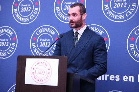 Exclusive - Louis Sarkozy at Chinese Business Club Lunch - Paris