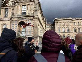 Atmosphere Around Louvres Museum Following Robbery - Paris