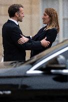 Emmanuel Macron and Roberta Metsola - Paris