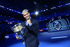 Carlos Alcaraz Wins ATP Year End No.1 Trophy - Turin
