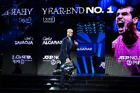 Carlos Alcaraz Wins ATP Year End No.1 Trophy - Turin