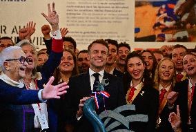 Inauguration by President Macron of 5th edition of the Great Exhibition of Made in France - Paris