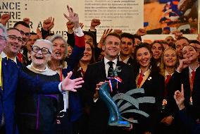 Inauguration by President Macron of 5th edition of the Great Exhibition of Made in France - Paris