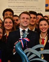 Inauguration by President Macron of 5th edition of the Great Exhibition of Made in France - Paris