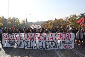 No Meloni Day demonstration - Bologna