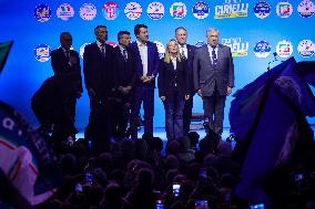 Campaign rally to support Campania regional candidate Edmondo Cirielli - Naples, Italy