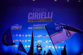 Campaign rally to support Campania regional candidate Edmondo Cirielli - Naples, Italy