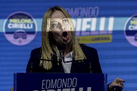 Campaign rally to support Campania regional candidate Edmondo Cirielli - Naples