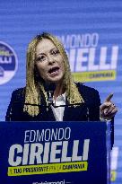 Campaign rally to support Campania regional candidate Edmondo Cirielli - Naples