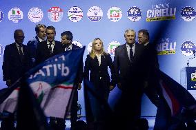 Campaign rally to support Campania regional candidate Edmondo Cirielli - Naples