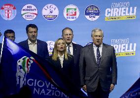 Campaign rally to support Campania regional candidate Edmondo Cirielli - Naples