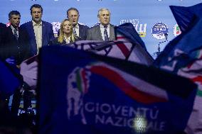 Campaign rally to support Campania regional candidate Edmondo Cirielli - Naples