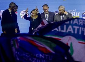 Campaign rally to support Campania regional candidate Edmondo Cirielli - Naples